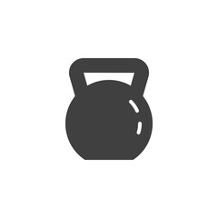 Gym kettlebell vector icon. filled flat sign for mobile concept and web design. Weight glyph icon. Symbol, logo illustration. Vector graphics