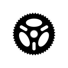PrintSimple Flat Monochrome bicycle sprocket icon. Chainrings, Bike gear icon. Vector illustration. Eps10 © ahmad