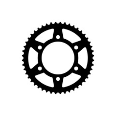PrintSimple Flat Monochrome bicycle sprocket icon. Chainrings, Bike gear icon. Vector illustration. Eps10 - obrazy, fototapety, plakaty
