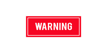 Warning, illustration on white background 