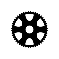 PrintSimple Flat Monochrome bicycle sprocket icon. Chainrings, Bike gear icon. Vector illustration. Eps10 © ahmad