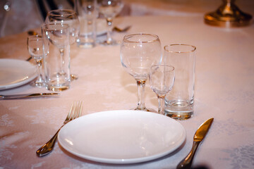 beautifully served table in a restaurant.