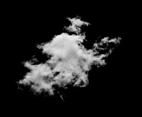 The Clouds isolated on black background