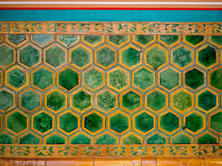 Vintage green glazed wall tiles in China