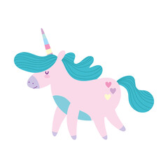 unicorn mystic magic fantasy animal cartoon isolated icon design