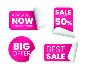 High Quality Sale Tags Vector Collection . Isolated Vector Elements