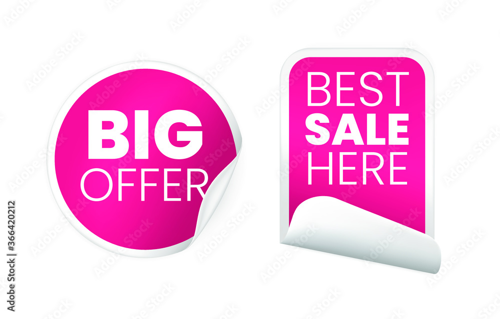 Poster high quality sale tags vector collection . isolated vector elements