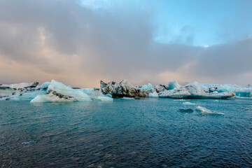 Jokulsarlon, the frozen lagoon in southern Iceland