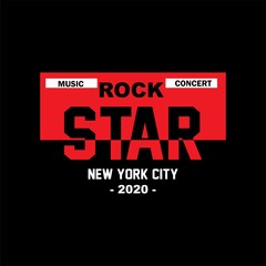 Obraz premium Rock Star slogan graphic typography t shirt vector illustration