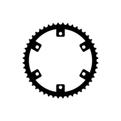 PrintSimple Flat Monochrome bicycle sprocket icon. Chainrings, Bike gear icon. Vector illustration. Eps10 © ahmad