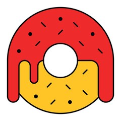 Fototapeta premium Donut, United state independence day related icon