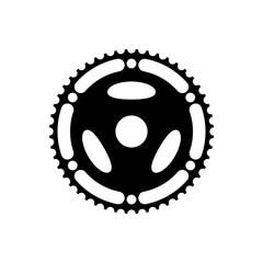 PrintSimple Flat Monochrome bicycle sprocket icon. Chainrings, Bike gear icon. Vector illustration. Eps10 © ahmad