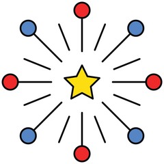 Firework, United state independence day related icon