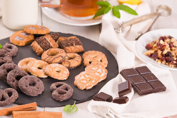 Shortcrust pastry biscuits.
