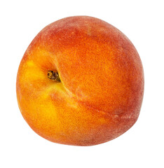 Peach isolated on white background with clipping path