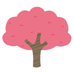 桜が咲いた大きな木