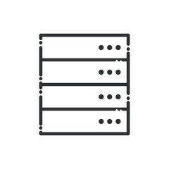 Web hosting line style icon vector design