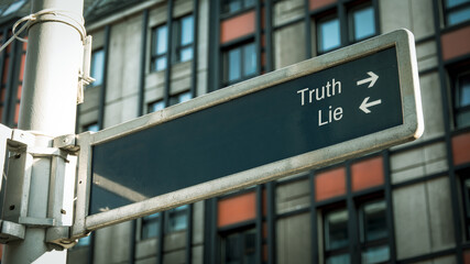 Street Sign to Truth versus Lie