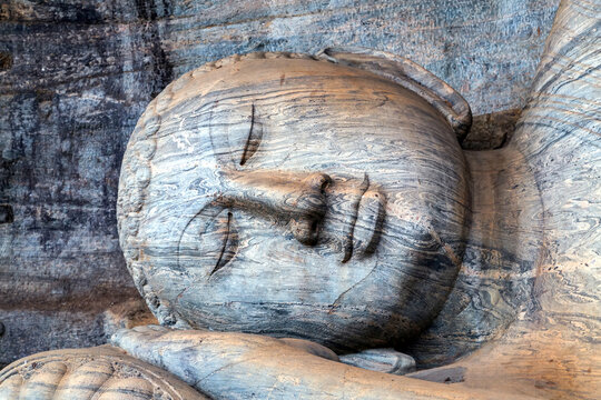 Buddha statue. Buddha's face