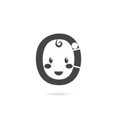 Ci letter logo design with shadow