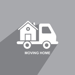 house move icon,moving house, Real estate icon vector