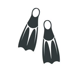 Flippers icon.  isolated diving flippers illustration.  Diving shoes icon.  © Ayseliani