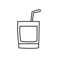 cocktail glass line style icon vector design