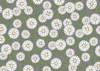 花模様（カモミール/グリーン）