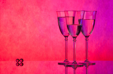 glass objects with reflection