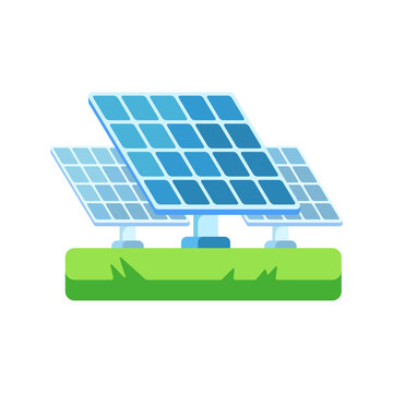 Solar panel renewable power illustration, icon vector. Suitable for many purposes.