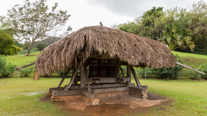 Fototapeta na wymiar traditional rural house inMartinique