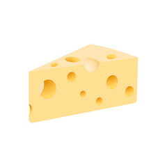 Cheese vector colored icon isolated on white background