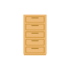 Cabinet. Flat document Cabinet, furniture icon, vector illustration isolated on white background