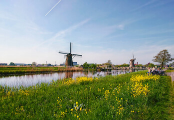 dutch windmill in the netherlands