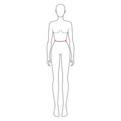 Men to do waist measurement fashion Illustration for size chart. 7.5 head size boy for site or online shop. Human body infographic template for clothes. 