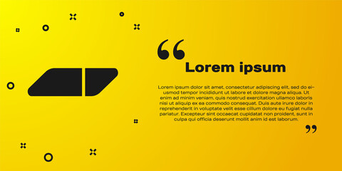 Black Eraser or rubber icon isolated on yellow background. Vector Illustration.
