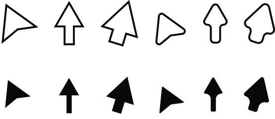 Arrows isolated shapes direction navigation