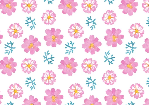 手描き水彩イラスト コスモスの壁紙背景 Stock イラスト Adobe Stock