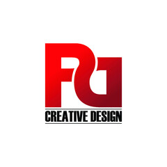 Letter PD simple logo icon design vector
