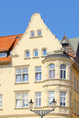 Historic architecture of the hanseatic town Wismar, Baltic Sea, Germany
