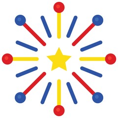 Firework, United state independence day related icon