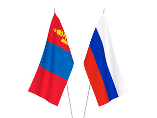 Russia and Mongolia flags