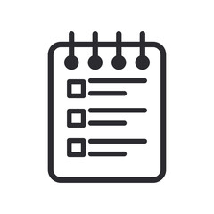 Fototapeta premium notebook with options line and fill style icon vector design