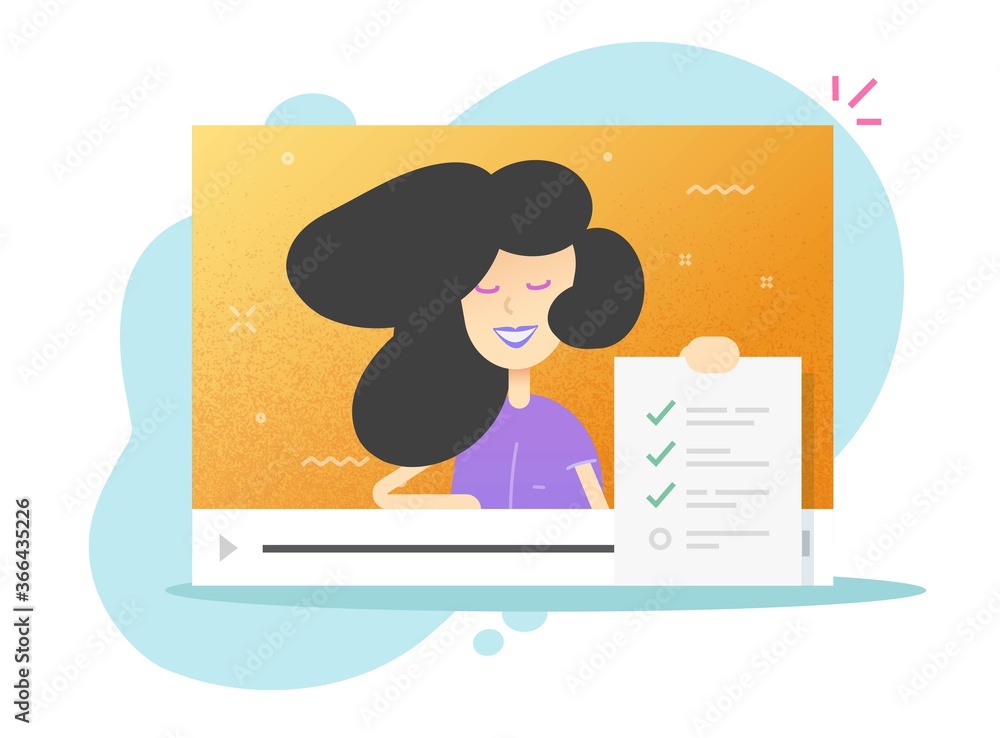 Poster survey form online check list document in video call webinar or distance learning exam results inter