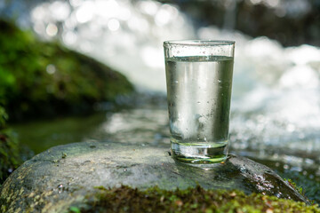 fresh water in glass