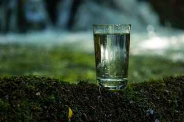 fresh water in glass