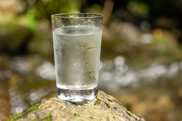 fresh water in glass