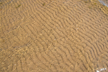 sand waves pattern under the water