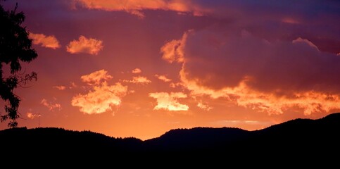 Orange and pink sunset