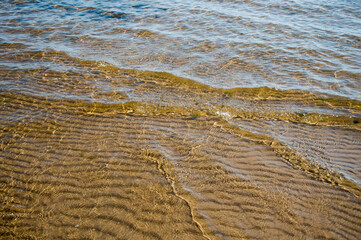 sand waves pattern under the water